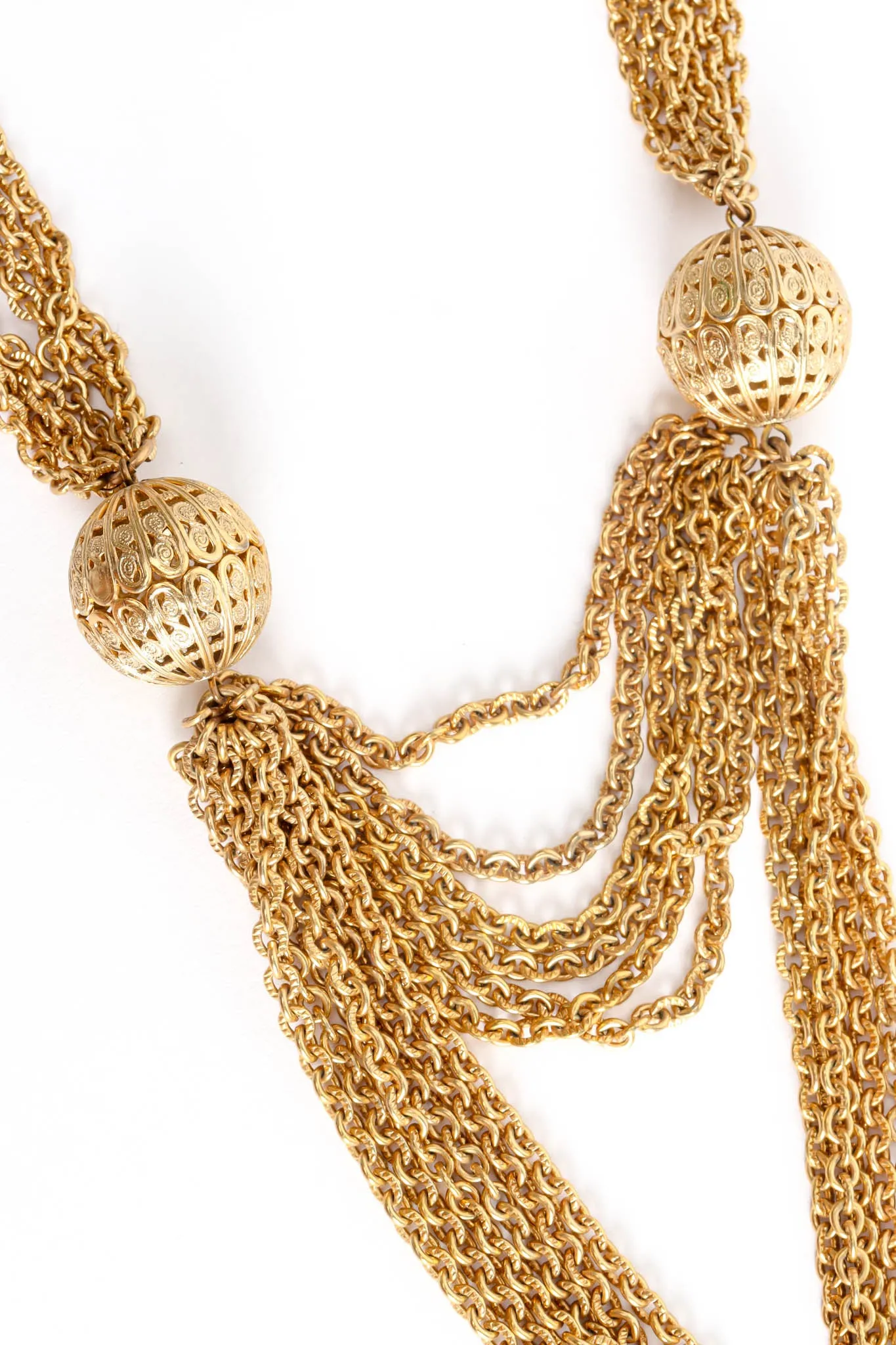 Tiered Filigree Globe Necklace