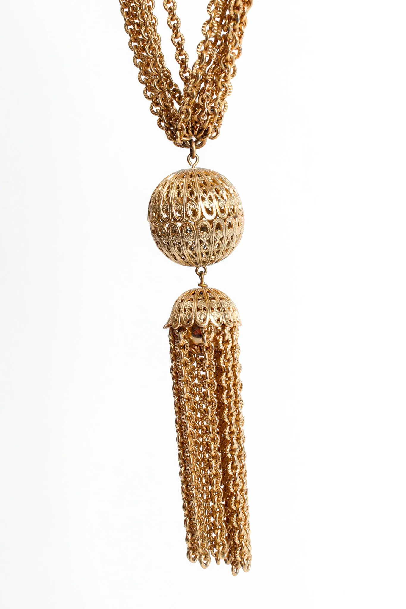 Tiered Filigree Globe Necklace