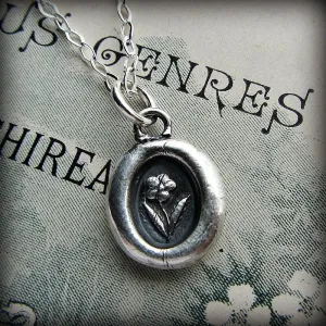 Tiny Flower Wax Seal Necklace | Hope & Joy