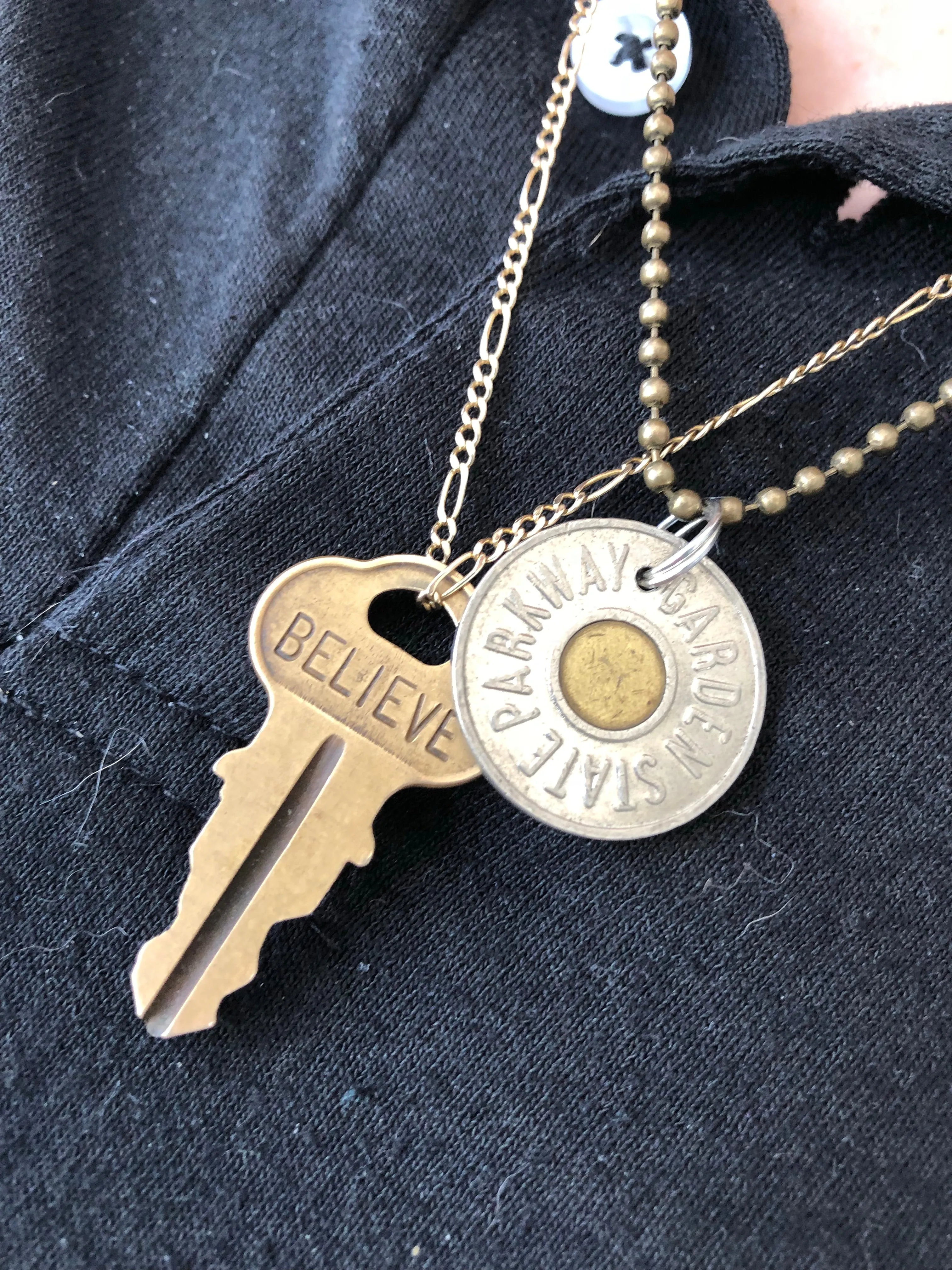 Token Ball Chain Necklace