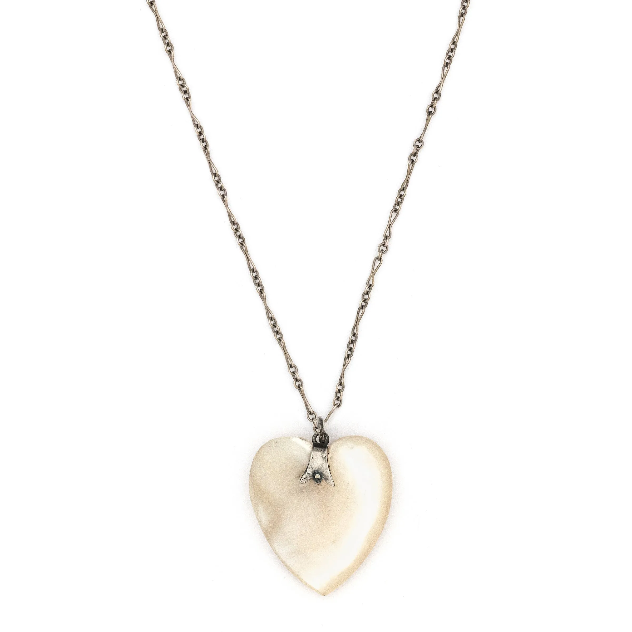 Victorian Mother of Pearl Heart Pendant