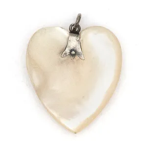 Victorian Mother of Pearl Heart Pendant