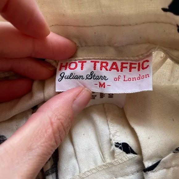 Vintage 100% cotton Hot Traffic matching set size small