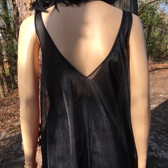 VINTAGE 1950’s BLACK VANITY FAIR NIGHTGOWN