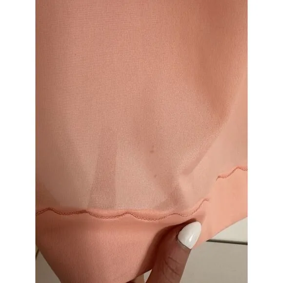 Vintage 50’s 60’s Peach Lace embroidered Half Slip