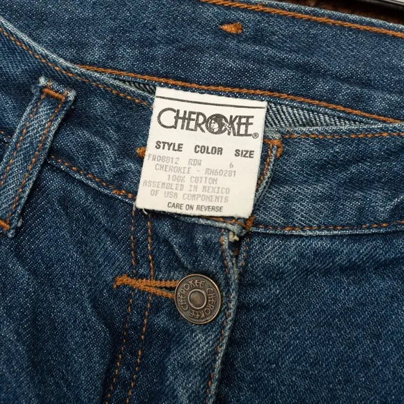 Vintage 80s Cherokee high waist blue jeans size 6