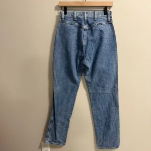 Vintage 80s Light Wash WRANGLER Pocketless Back High Waisted Denim Jeans 7x32