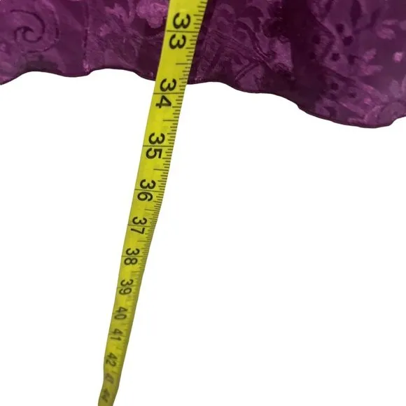 Vintage 90s Gold Label Victorias Secret Purple Satin Spaghetti Strap Mini Neglig