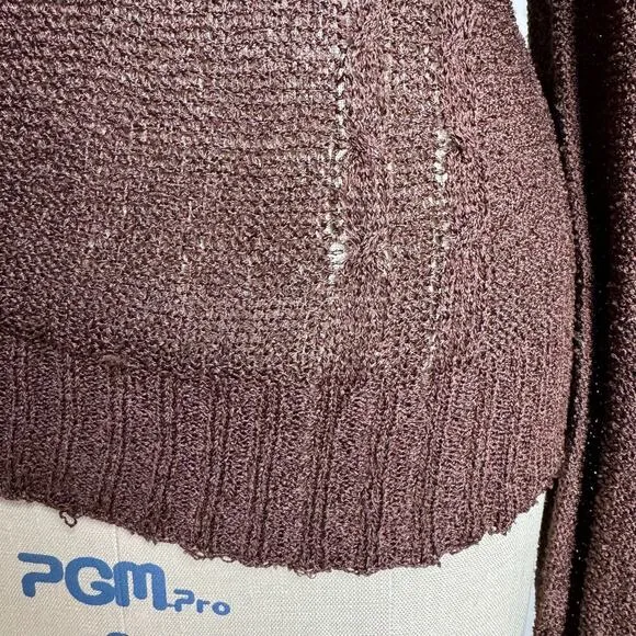 Vintage Basic Brown Knit Top