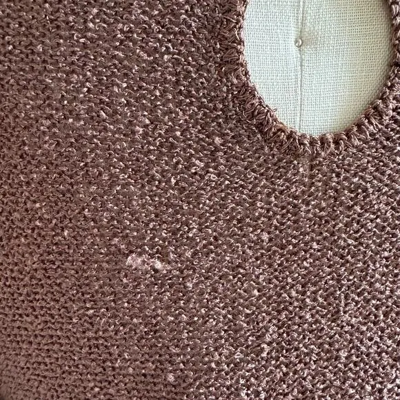 Vintage Basic Brown Knit Top