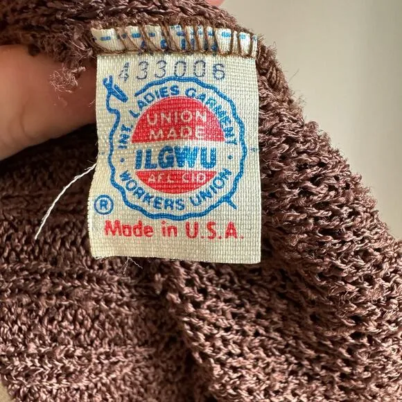 Vintage Basic Brown Knit Top