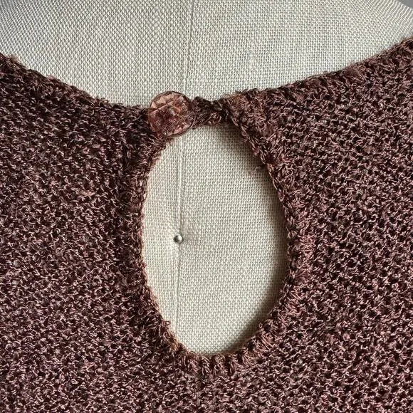Vintage Basic Brown Knit Top