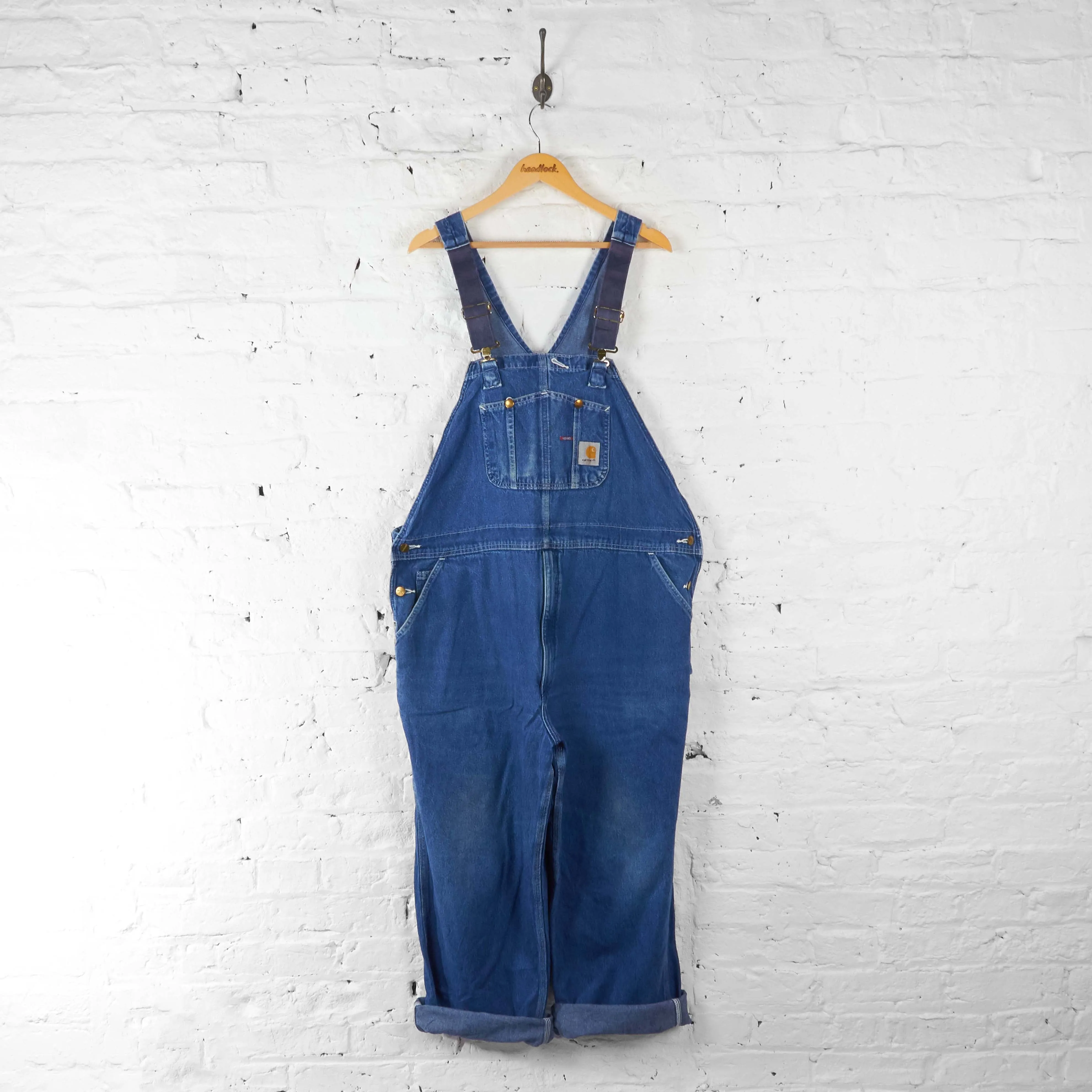 Vintage Carhartt Denim Dungarees - Blue - XXXL