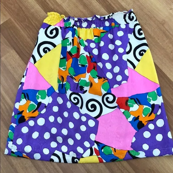 Vintage Diane Freís mod 60s silk skirt L