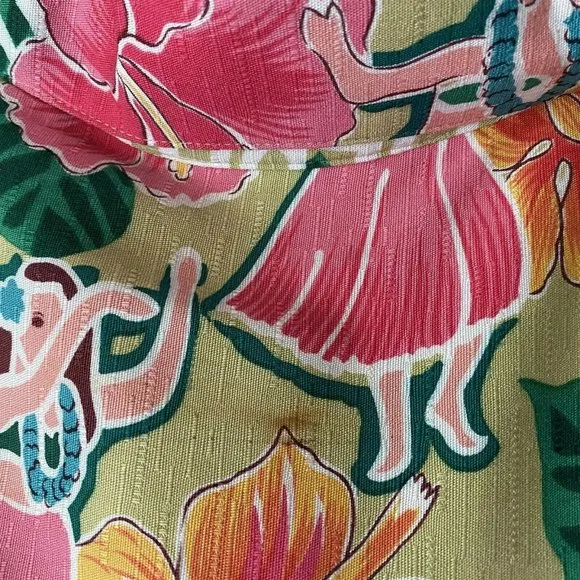 Vintage Heart of Palms Hawaiian Aloha Hula Girl Skirt Set