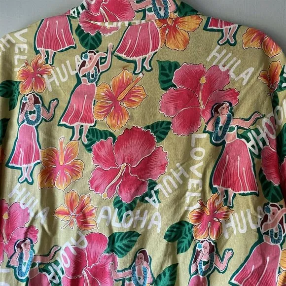 Vintage Heart of Palms Hawaiian Aloha Hula Girl Skirt Set