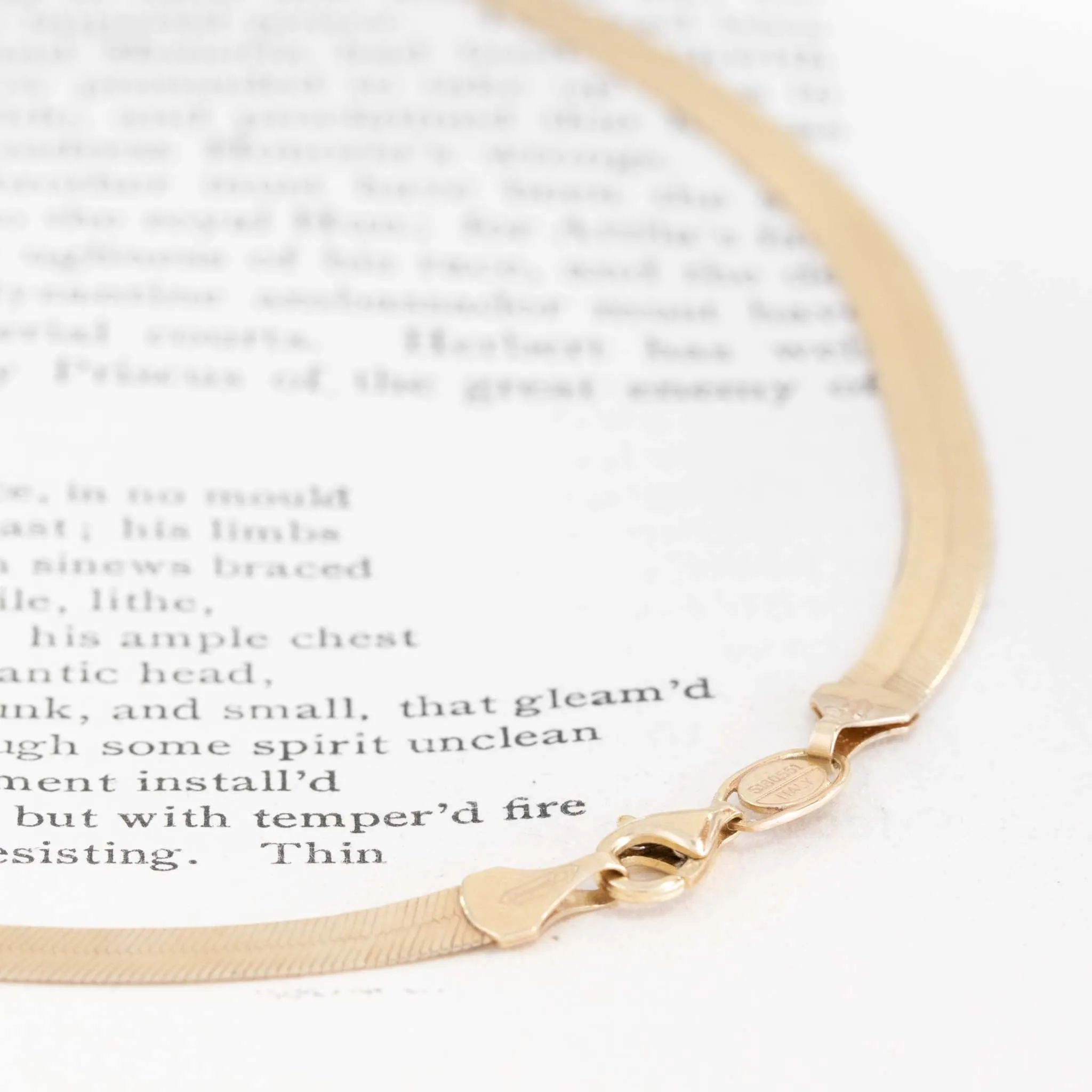 Vintage Herringbone Chain, Italian