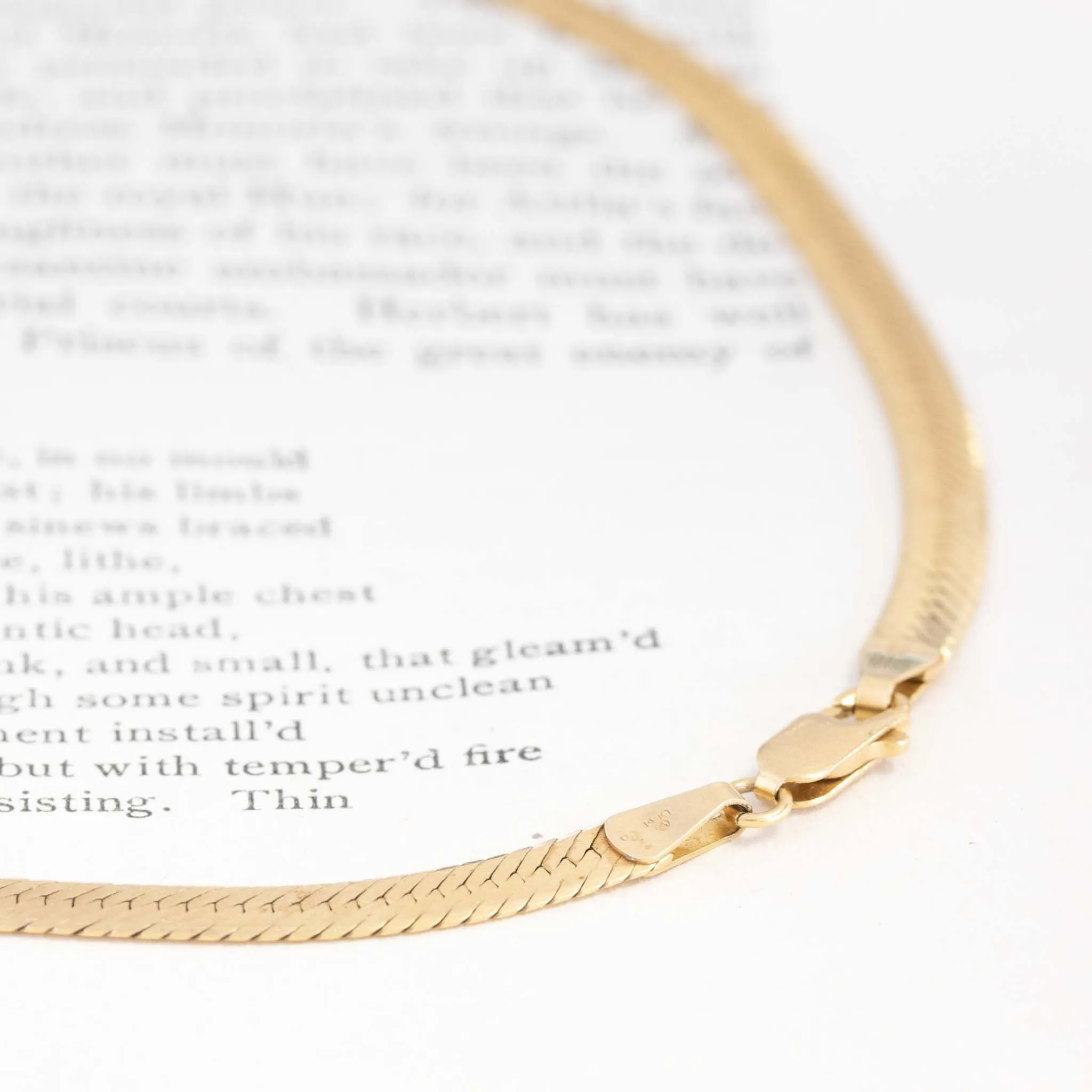 Vintage Herringbone Chain, Italian