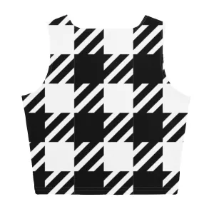 Vintage Houndstooth Crop Top