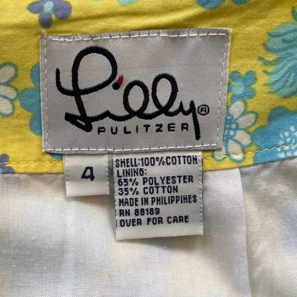 Vintage Lilly Pulitzer White Label Colette Mini Skirt in Cuba Libre Sz 4