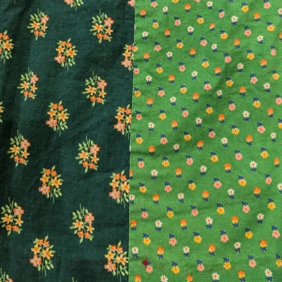 vintage PATCHWORK CALICO SKIRT xxs