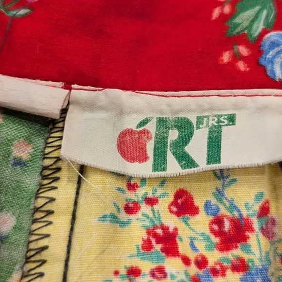 vintage PATCHWORK CALICO SKIRT xxs