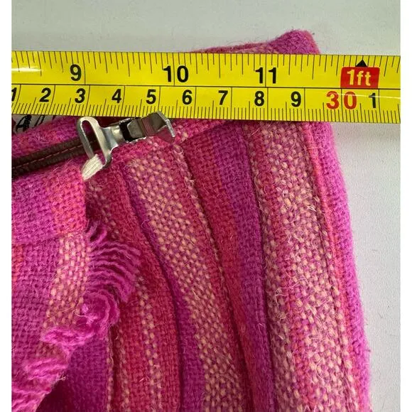 Vintage pink striped wool kilt/skirt - Ireland - Small/Medium (READ)