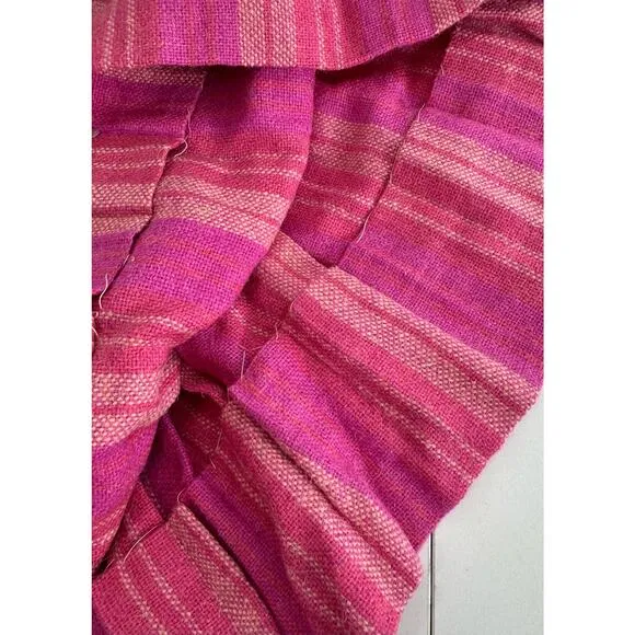 Vintage pink striped wool kilt/skirt - Ireland - Small/Medium (READ)