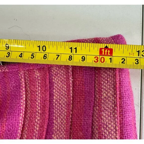 Vintage pink striped wool kilt/skirt - Ireland - Small/Medium (READ)