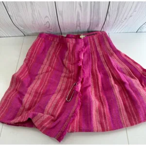 Vintage pink striped wool kilt/skirt - Ireland - Small/Medium (READ)