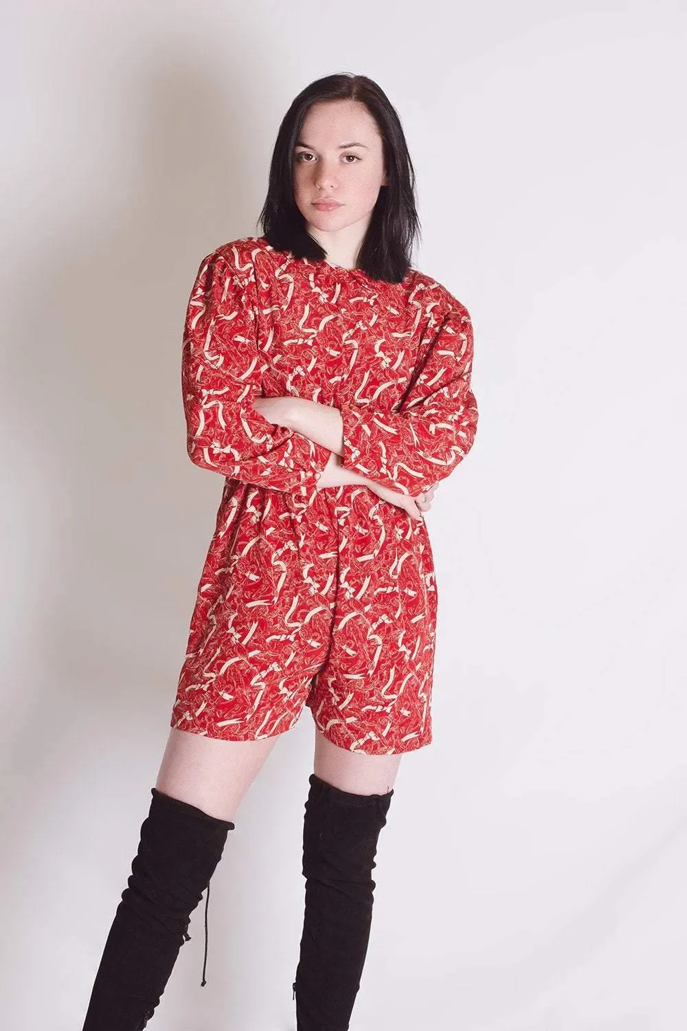 Vintage Red Romper