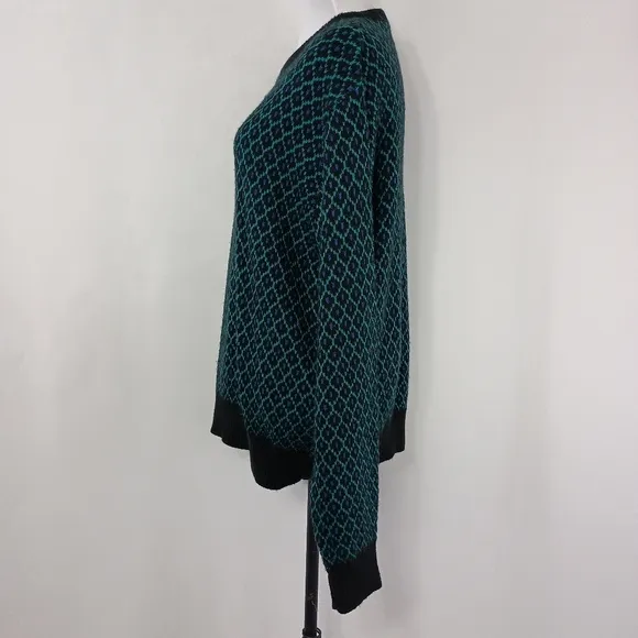 Vintage Reed and James Unisex Black and Green Sweater Size XL Preppy Grandpa