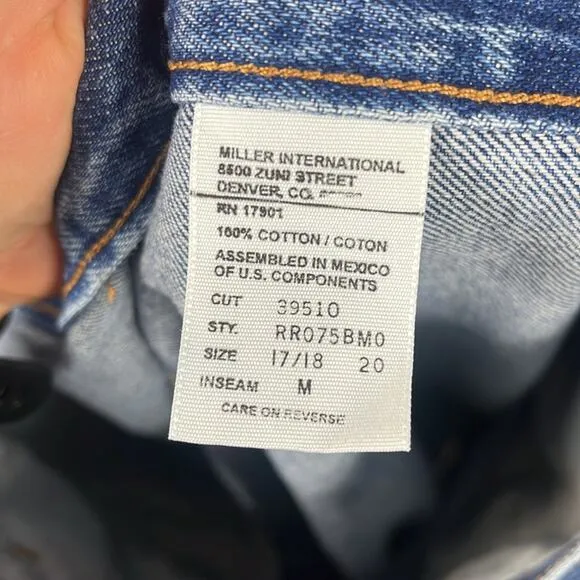 Vintage Rockies Ultra High Waist Medium Wash Bareback Front Yoke Jeans.