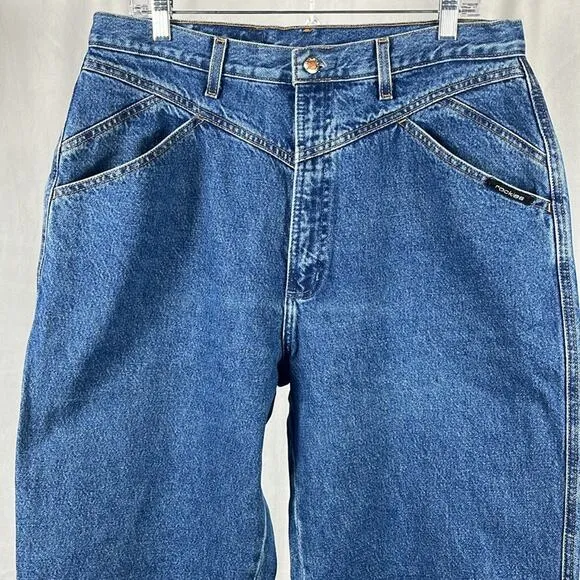 Vintage Rockies Ultra High Waist Medium Wash Bareback Front Yoke Jeans.
