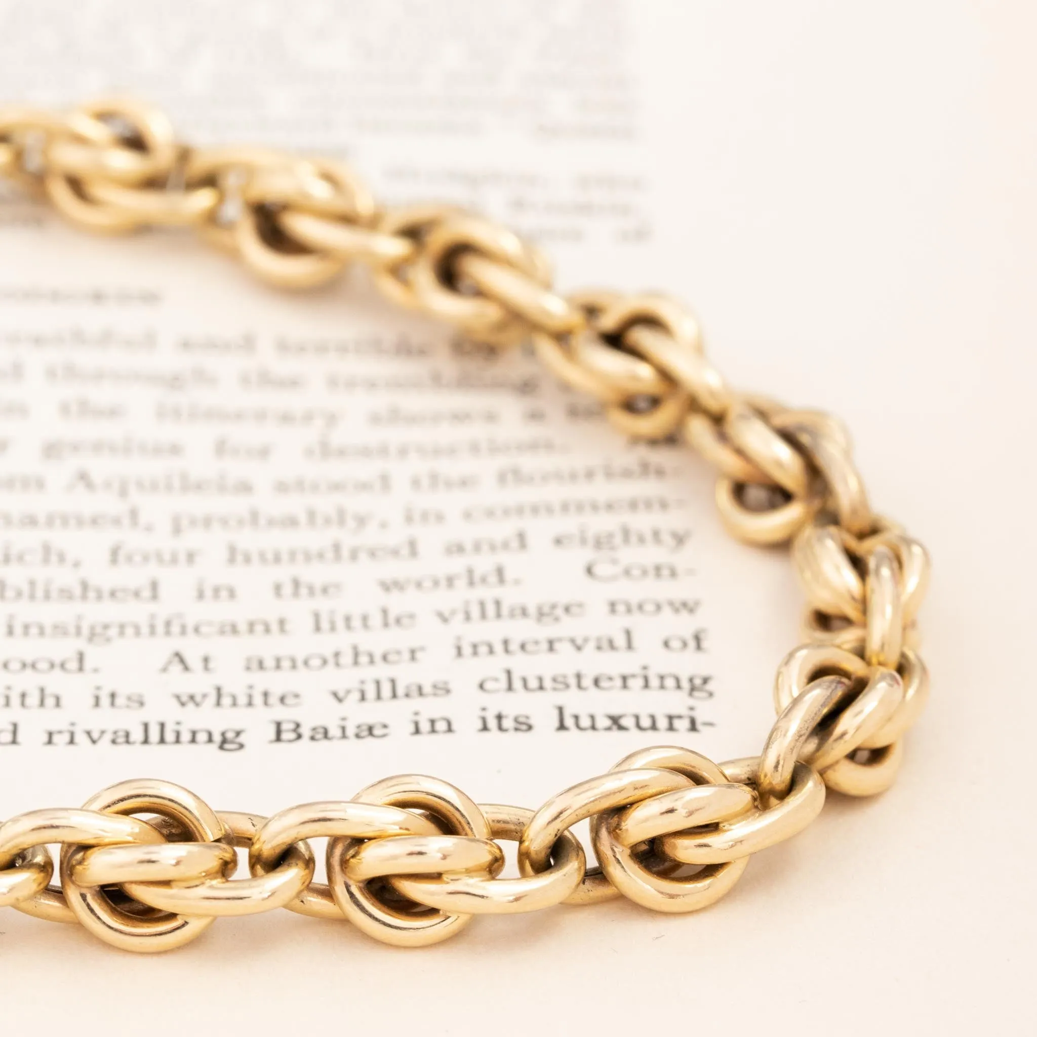 Vintage Triple Curb Chain Necklace