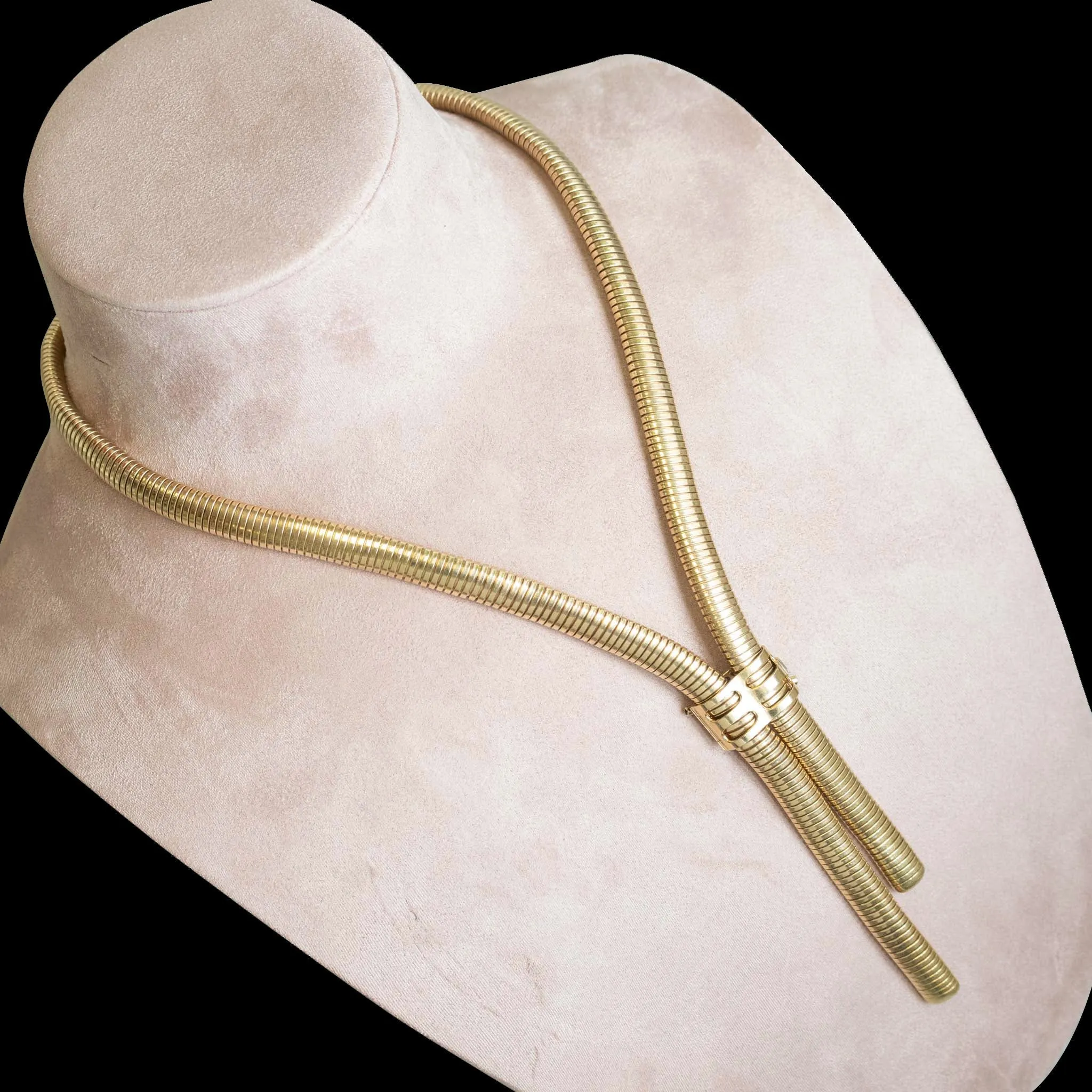 Vintage Tubogas Gold Necklace, by Trabert Hoeffer & Maubossin
