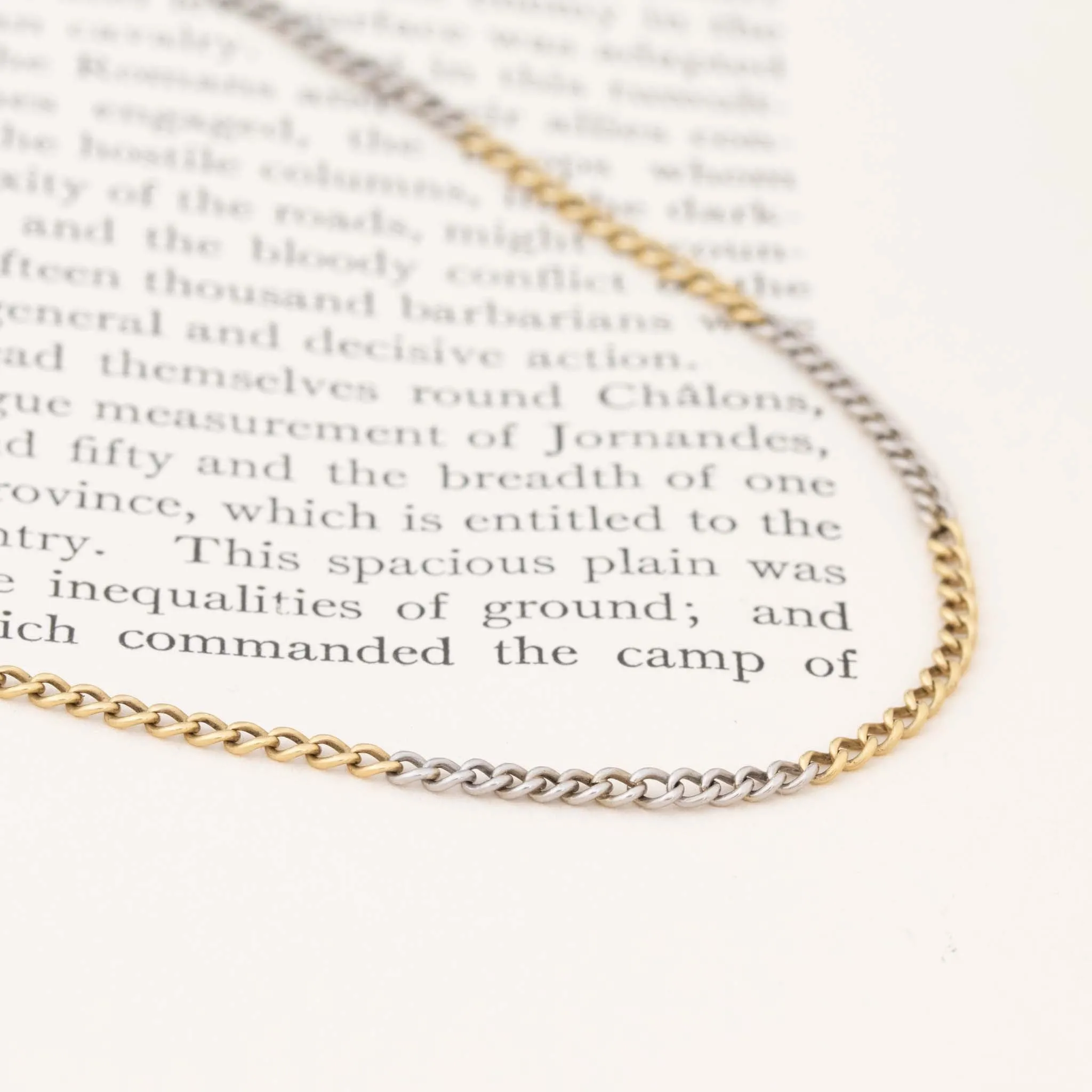Vintage Two-Tone Chain, Platinum and 18kt Gold