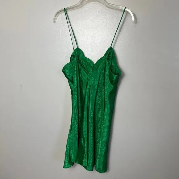 Vintage Victoria's Secret Gold Label 90s 80s Green Chemise Slip Short Large