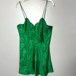Vintage Victoria's Secret Gold Label 90s 80s Green Chemise Slip Short Large