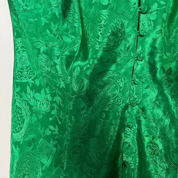 Vintage Victoria's Secret Gold Label 90s 80s Green Chemise Slip Short Large