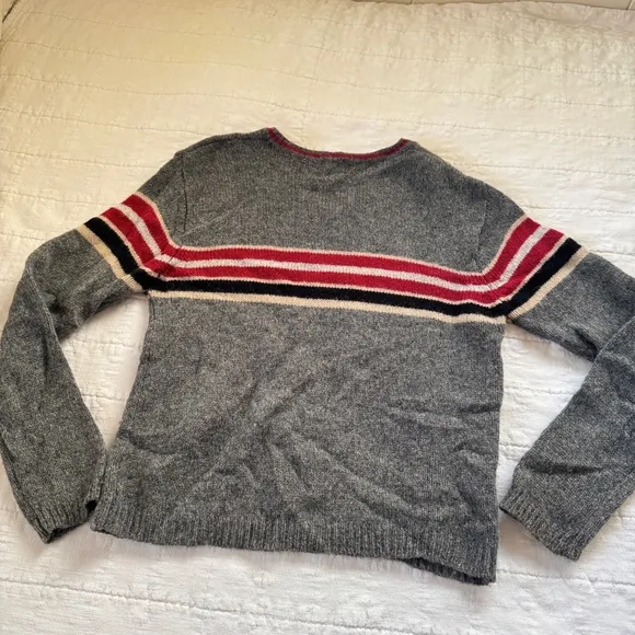 Vintage Wool (?) Sweater with graphic stripe • Size: S/M