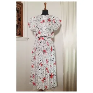 Vintage 1980's Abstract Floral Dress.