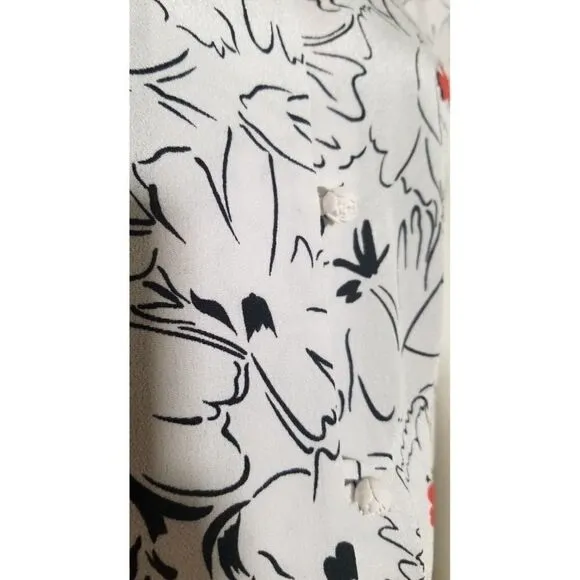 Vintage 1980's Abstract Floral Dress.