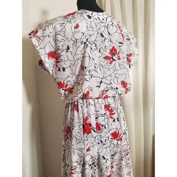 Vintage 1980's Abstract Floral Dress.