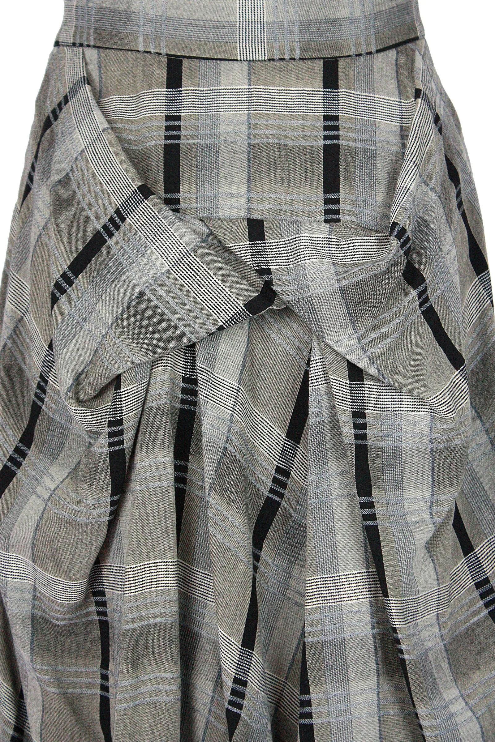 VIVIENNE WESTWOOD Anglomania Vintage Grey and Black Plaid Skirt