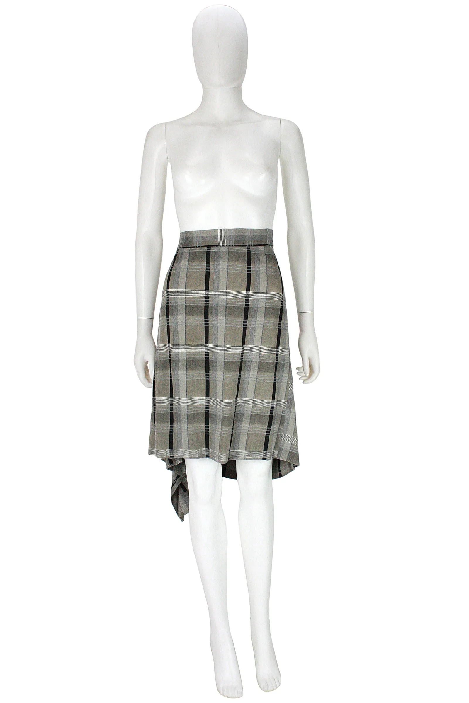 VIVIENNE WESTWOOD Anglomania Vintage Grey and Black Plaid Skirt
