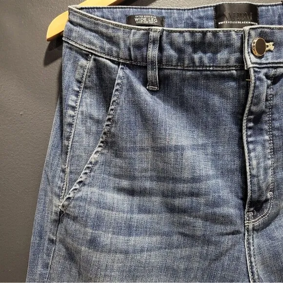 WHBM Extra High-Rise Wide Leg Everday Soft Medium Wash Jean Sz 10R
