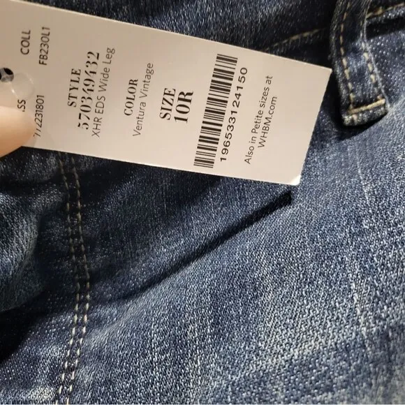 WHBM Extra High-Rise Wide Leg Everday Soft Medium Wash Jean Sz 10R