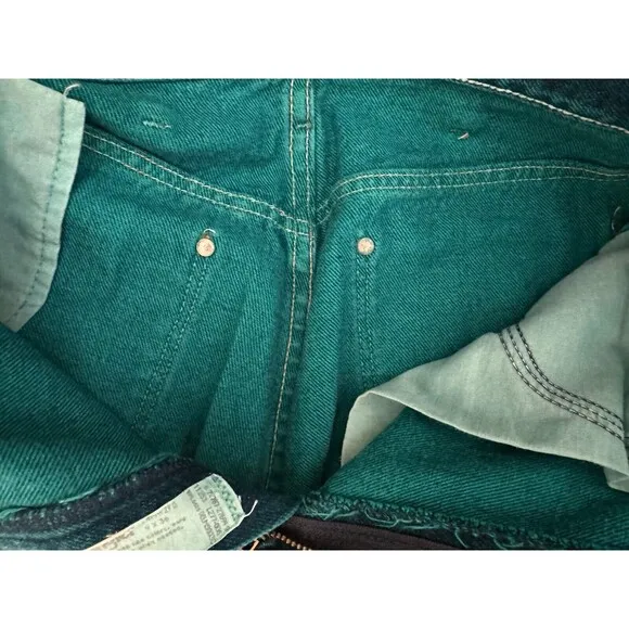 Women's Vintage Wrangler Turquoise High Waist Cowgirl Jeans 9x36 MiUSA 80s