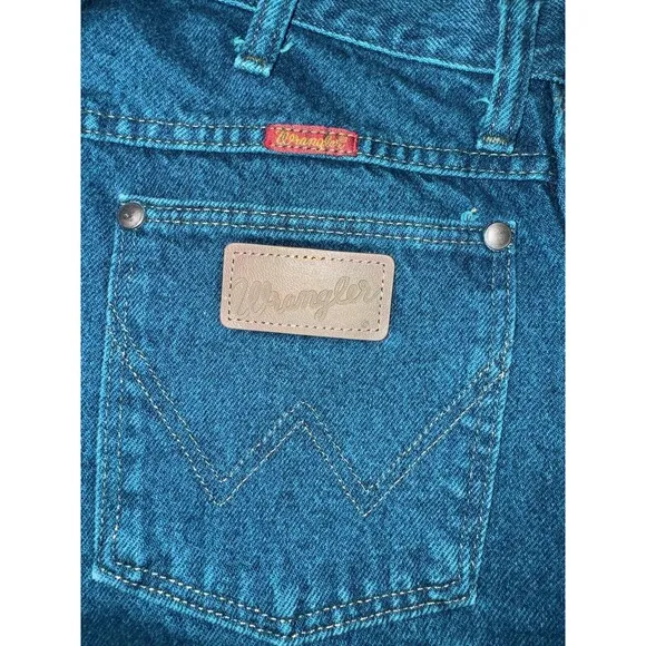 Women's Vintage Wrangler Turquoise High Waist Cowgirl Jeans 9x36 MiUSA 80s